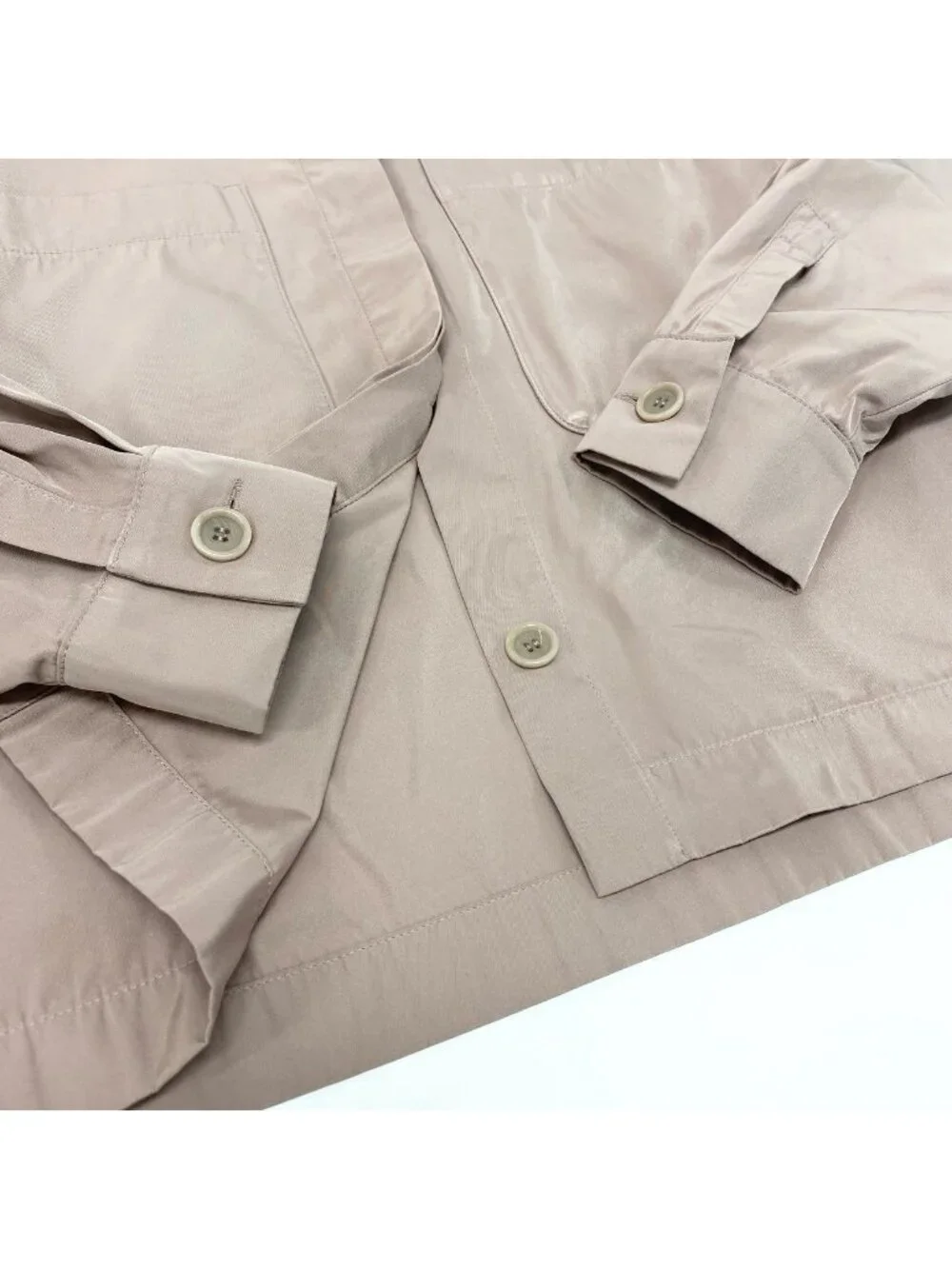 Max Mara Cropped Jacket Long Sleeve Shirt Chest Width Loose 40 Pink